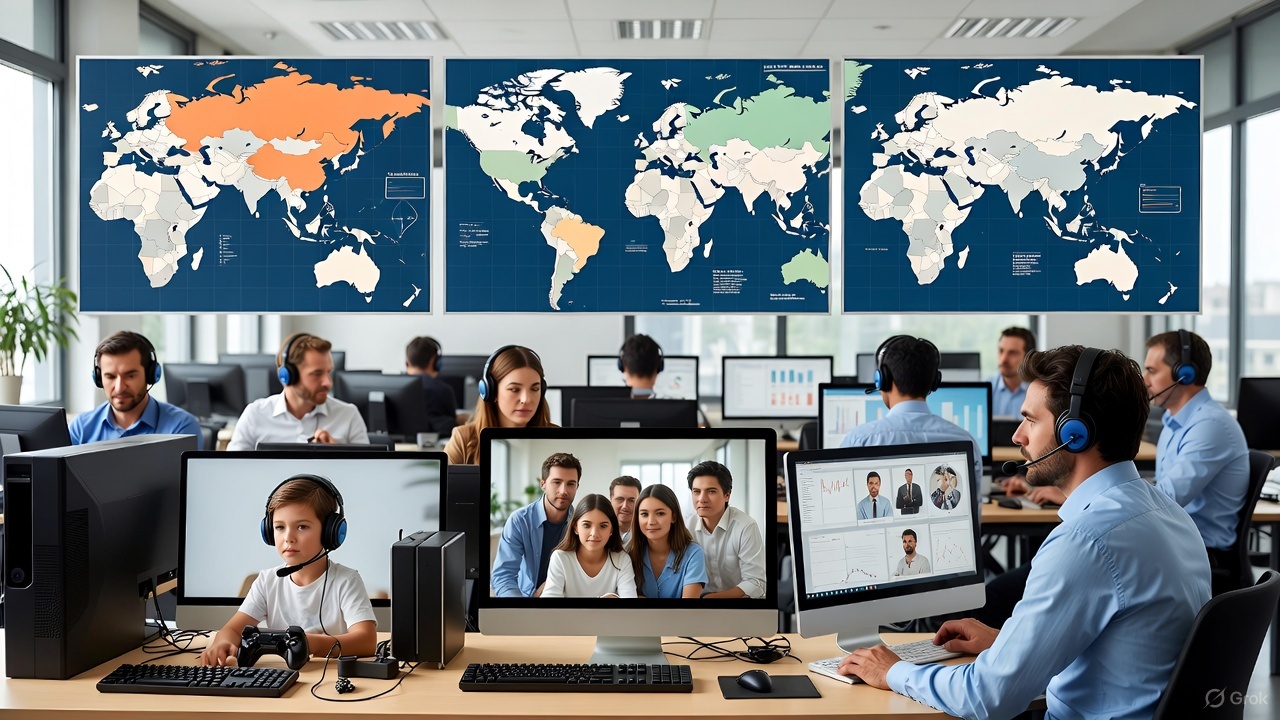 An AI-generated representative image of online gaming industry and its impact on youngsters, especially children