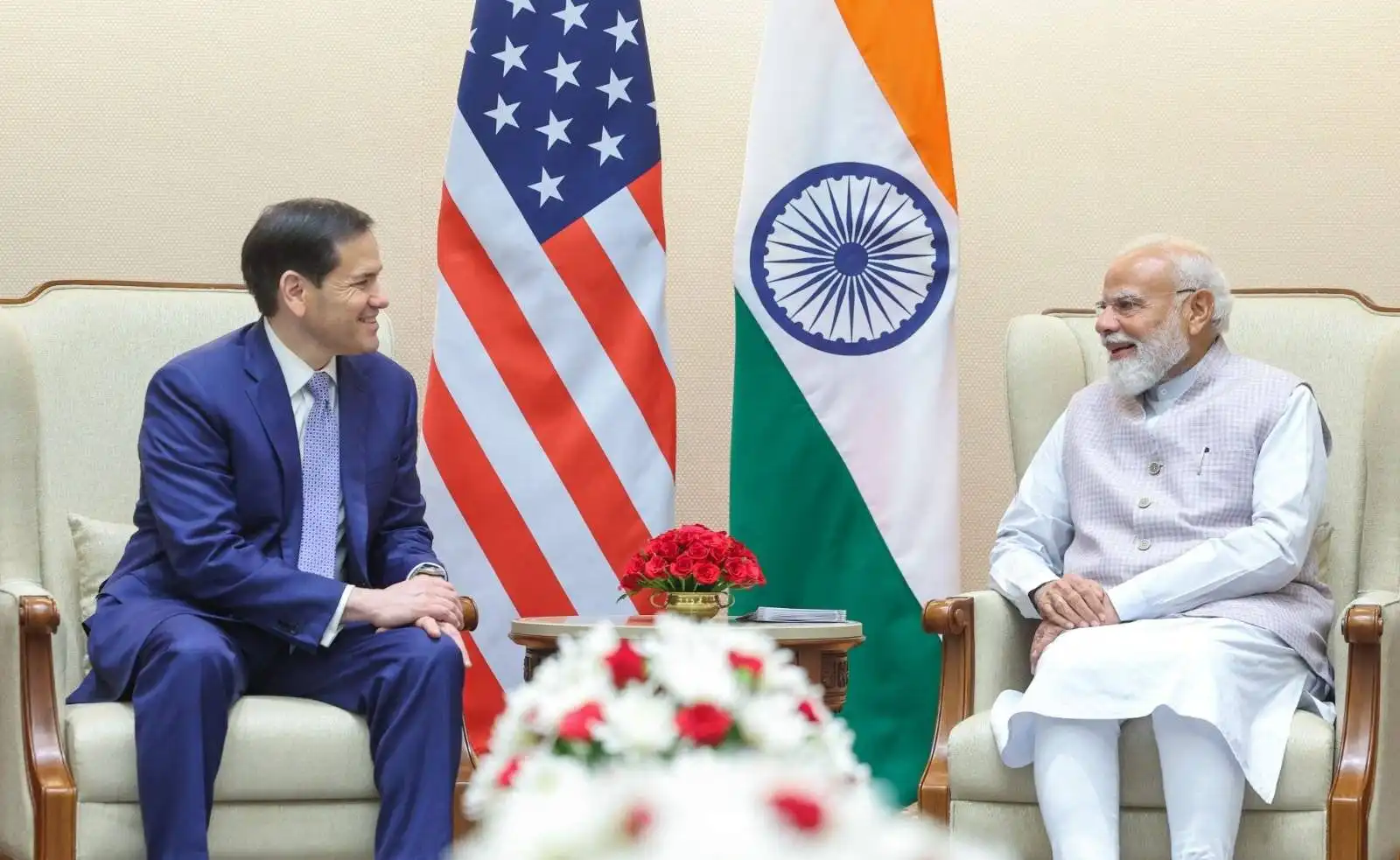 US Secretary of State Marco Rubio meets Indian Prime Minister Narendra Modi in New Delhi on May 23, 2026