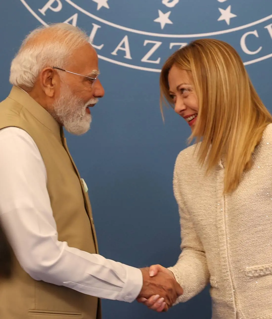 Prime Minister Narendra Modi and his Italian counterpart Giorgia Meloni in Rome, Italy on May 20, 2026.