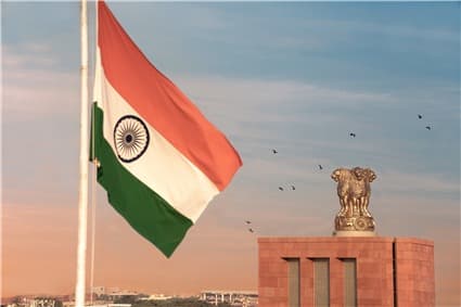Indian flag atop new Parliament building in India
