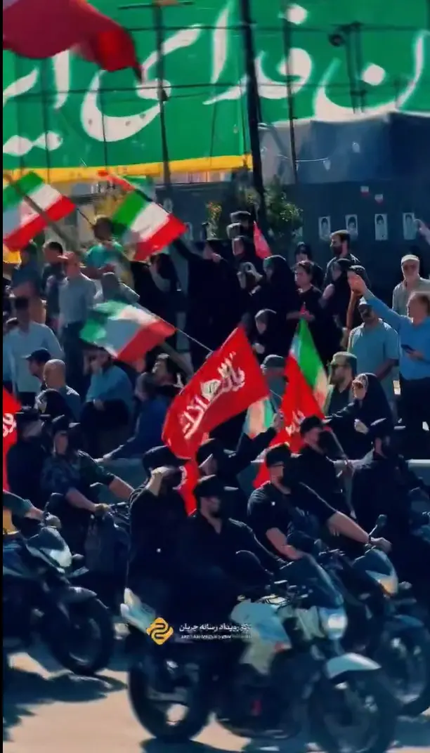 Volunteers in combat gear participated in 'Janfada-ye Iran' exercise organised by the Basij paramilitary force in Tehran on September 18, 2026.
