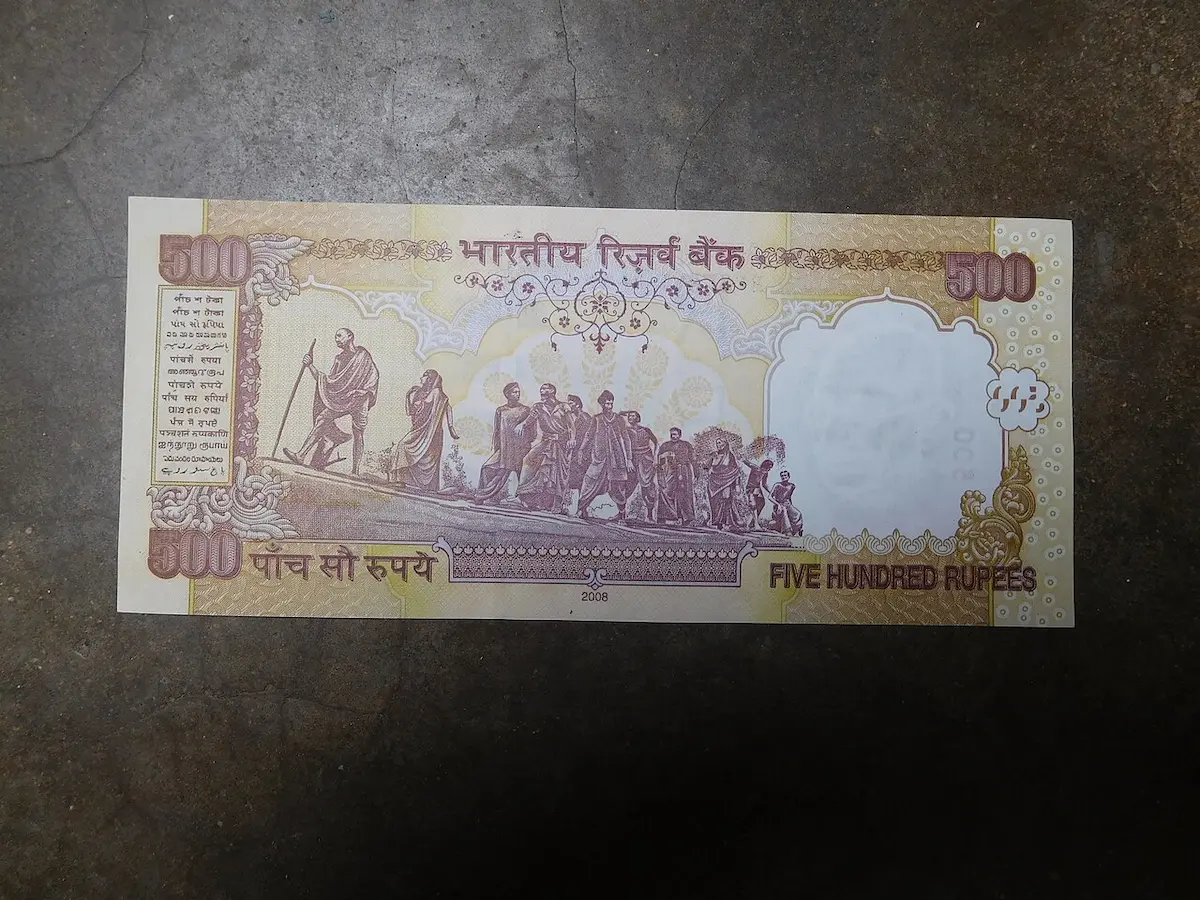 Indian Currency, Rs 500 denomination